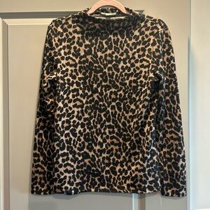 Women’s Mock Turtle Neck Animal Print Top